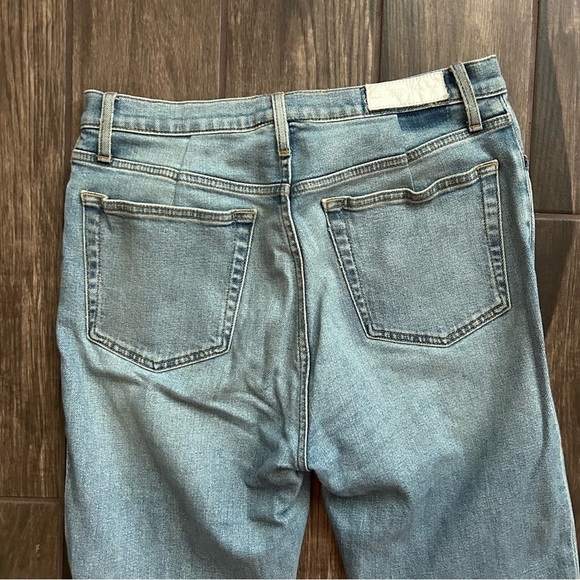 RE/DONE Comfort Stretch High Rise Ankle Crop Jeans in Hazy Indigo Sz 31 - Picture 8 of 12